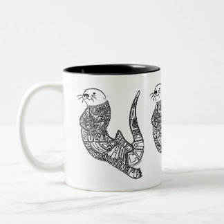 Seeotter-u. Ozean-Säurebildung Zweifarbige Tasse