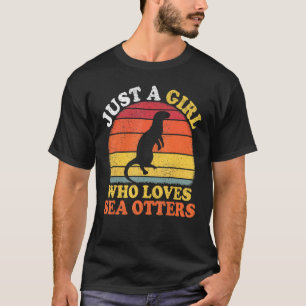   Seeotter Vintage Nur Ein Mädchen Das Seeotter Li T-Shirt