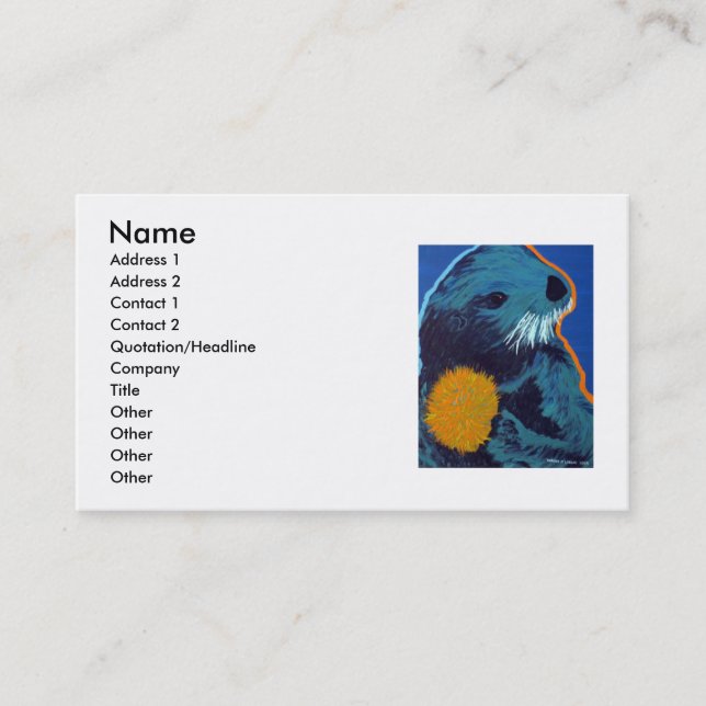 Seeotter-Visitenkarten Visitenkarte (Vorderseite)