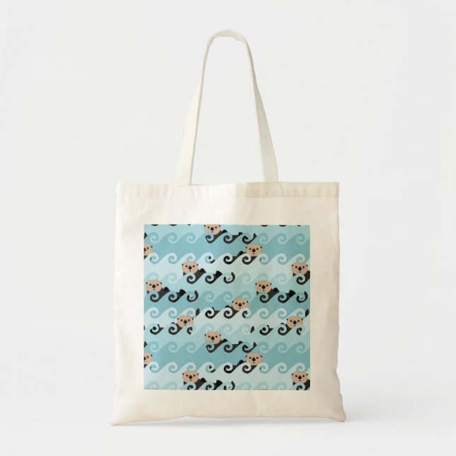 Seeotter, welche die Wellen reiten Tragetasche (Vorne)
