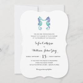 Seepferd an der Küste | Hochzeit Einladung