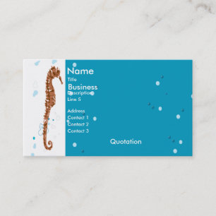 Seepferd Aquatic Business Card Visitenkarte