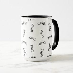 Seepferd Art Muster CUSTOM HINTERGRUNDFARBE Tasse