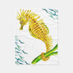 Seepferd Artwork Fleece Blanken