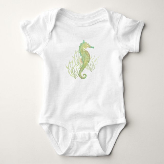 Seepferd Baby Bodysuit Strampler (Vorderseite)