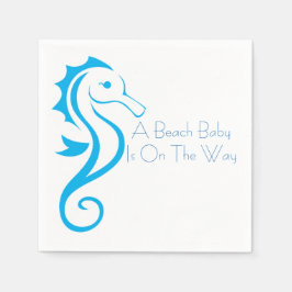 Seepferd Baby Shower Napkin (Junge) Serviette