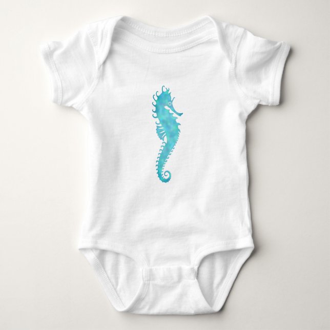 Seepferd Baby Strampler (Vorderseite)