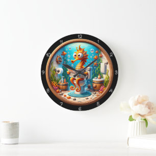 Seepferd Badezimmer Reader Uhr