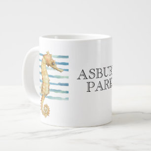 Seepferd Beach Coastal Jumbo-Tasse