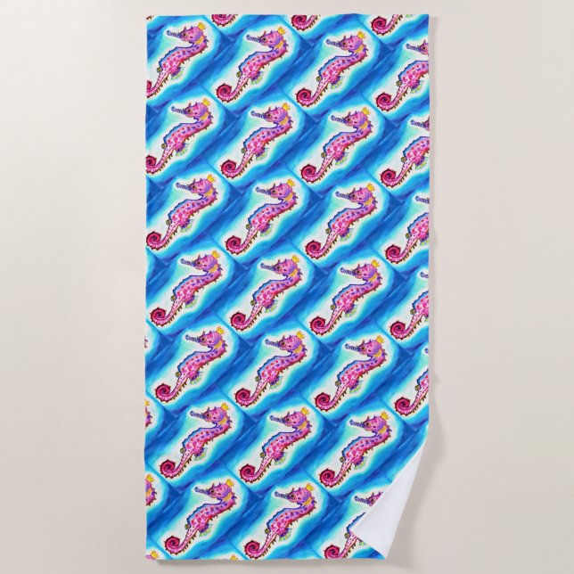 Seepferd Beach Handtuch (Vorderseite)
