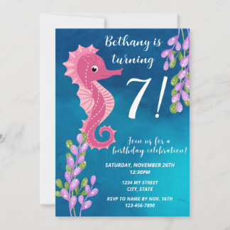 Seepferd Birthday Einladung