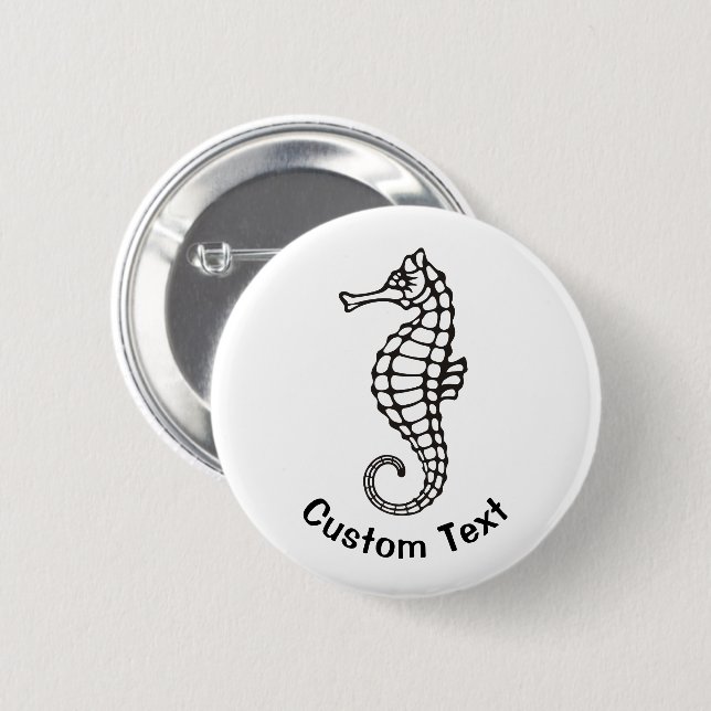 Seepferd Black Button (Vorne & Hinten)