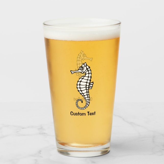 Seepferd Black Glas (Vorne (Gefüllt))