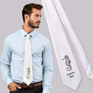 Seepferd Black Krawatte