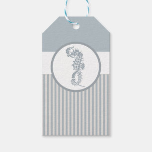 Seepferd Blue Classic Nautical Elegante Geschenkanhänger