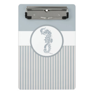 Seepferd Blue Classic Nautical Elegante Mini Klemmbrett