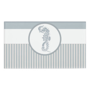 Seepferd Blue Classic Nautical Elegante Namenschild
