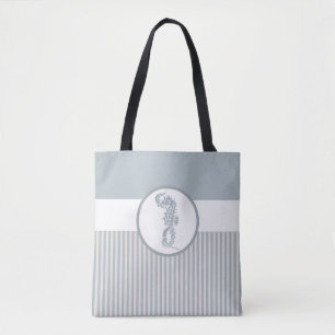 Seepferd Blue Classic Nautical Elegante Tasche