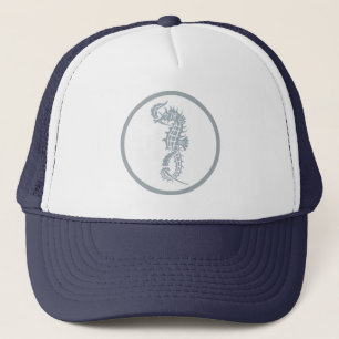 Seepferd Blue Classic Nautical Elegante Truckerkappe