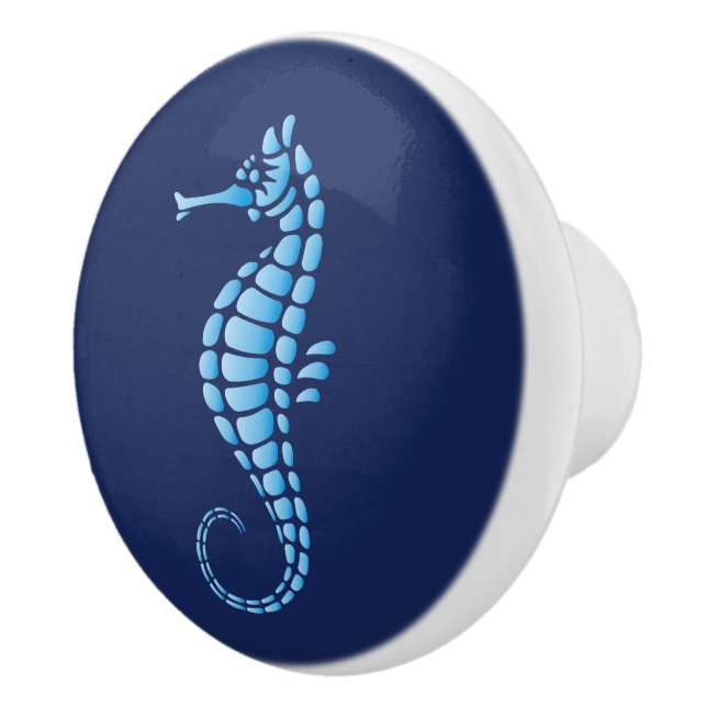 Seepferd Blue Keramikknauf (Rechts)