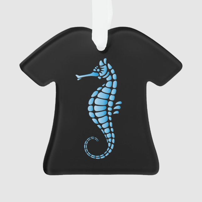 Seepferd Blue Ornament (Vorderseite)