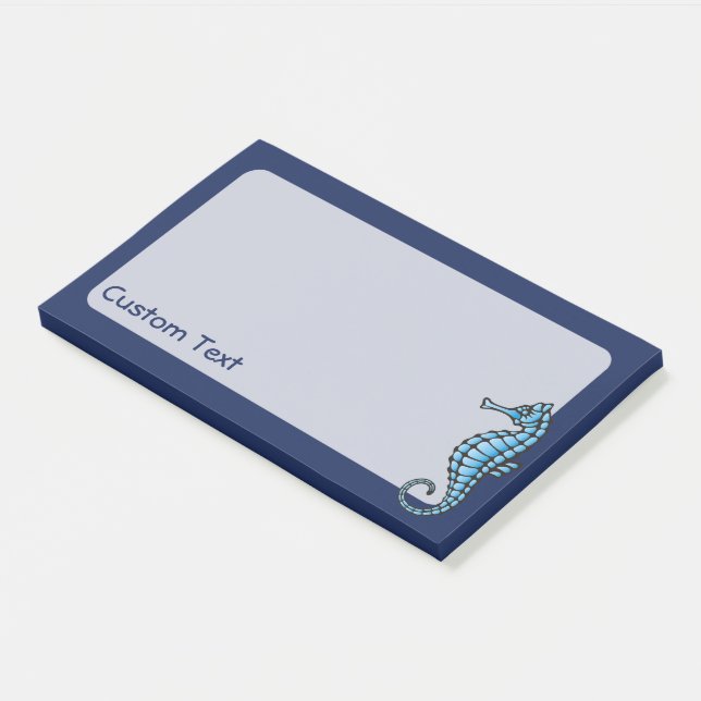 Seepferd Blue Post-it Klebezettel (angewinkelt)