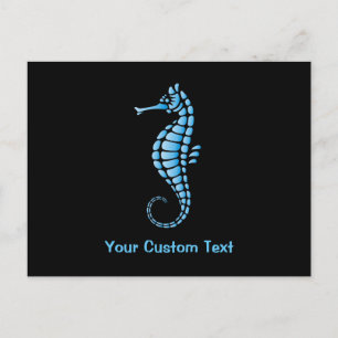 Seepferd Blue Postkarte