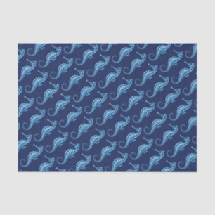 Seepferd Blue Seidenpapier