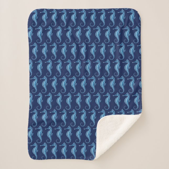 Seepferd Blue Sherpadecke (Vorderseite)