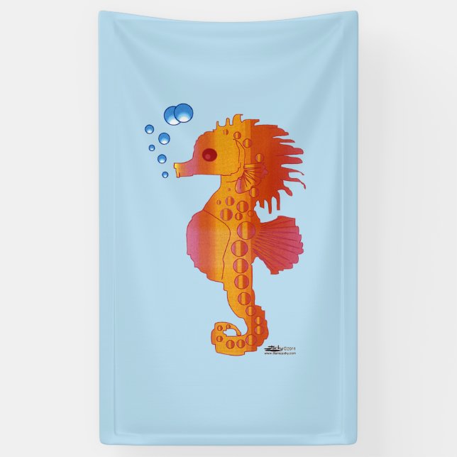 Seepferd Bubble Baby Banner (Vertikal)