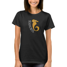 Seepferd - Der grundlegende T - Shirt von Schwarze