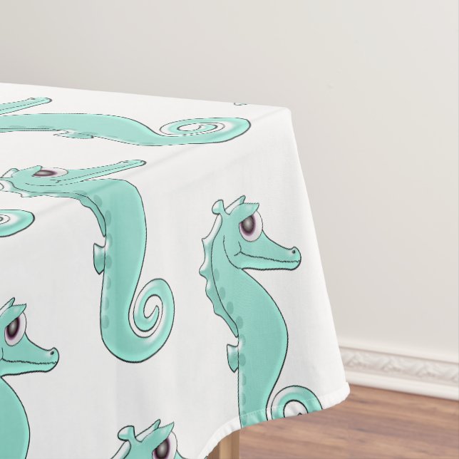 Seepferd-Design Tischdecke (Beispiel)