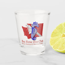 Seepferd Dive Club Logo Shootglas