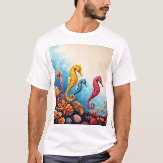 "Seepferd Family T - Shirt: Ocean Serenity Design" T-Shirt