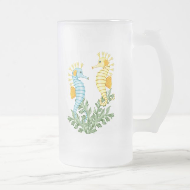Seepferd Fantasy Mattglas Bierglas (Rechts)