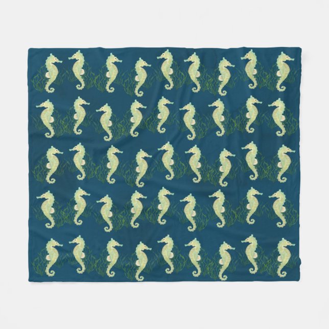 Seepferd Fleece Blanket (Vorderseite (Horizontal))