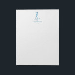 Seepferd für Wasserfarben Personalisiert Stationie Notizblock<br><div class="desc">Einfach und charmant, dieses personalisierte Schreibwarenheft mit Ihrem Namen oder Monogramm mit einem blauen Seepferd und Seestern in meiner original handgemalten Aquarellkunst. Macht ein großartiges kleine Geschenk Geschenk. Weitere Aquarellpapiere von Victoria Grigaliunas finden Sie unter www.zazzle.com/dotellabelle</div>