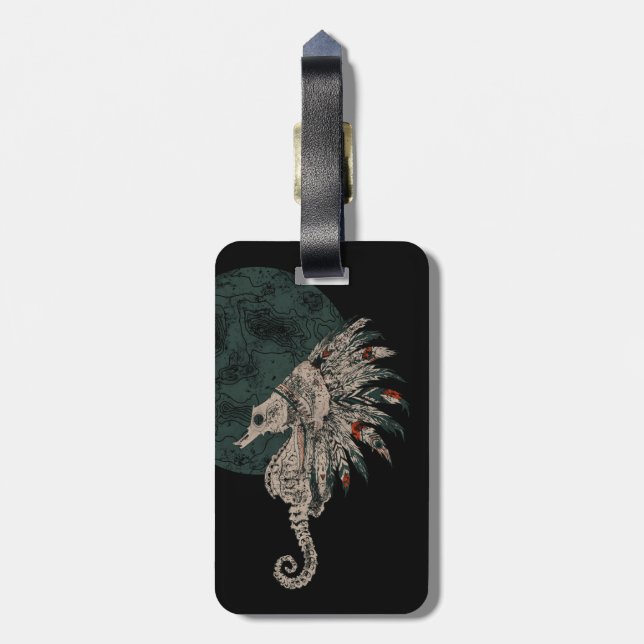 Seepferd Gepäckanhänger (Rückseite vertikal)