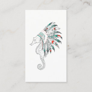 Seepferd Headdress Visitenkarte