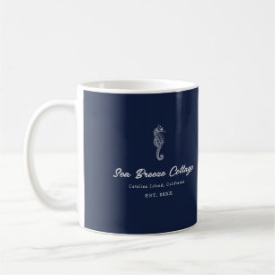 Seepferd in Blau und Weiß Kaffeetasse
