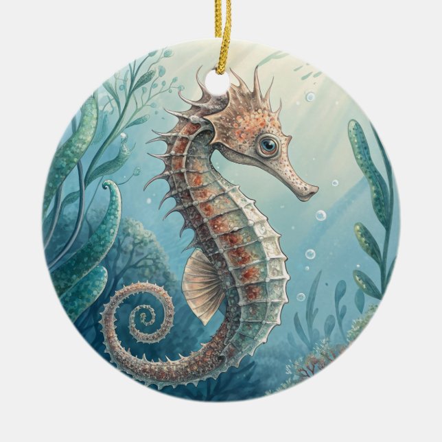 Seepferd Keramik Ornament (Vorne)
