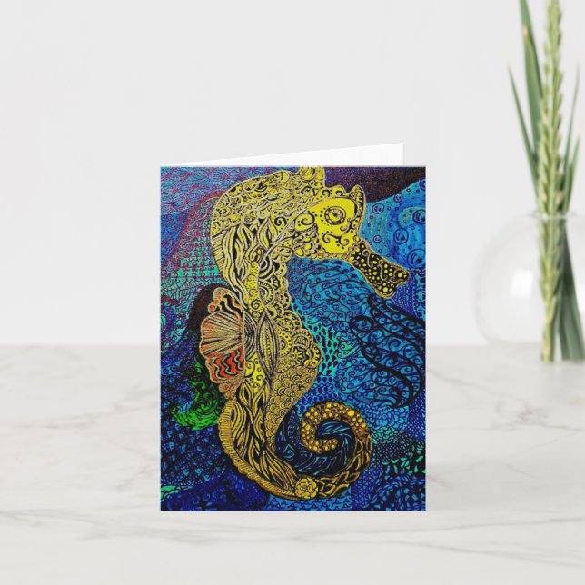 Seepferd leere notecards fertigen es besonders an karte (Vorderseite)