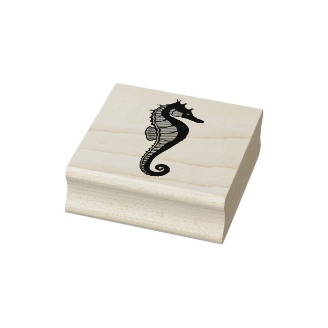 Seepferd, Meer, Pferd, Ozean, Form Gummistempel (Stempel)