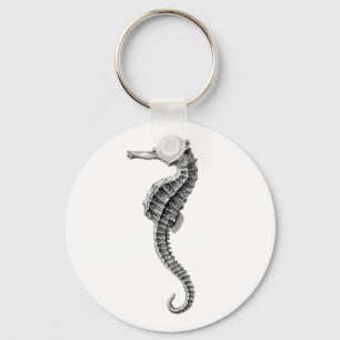 Seepferd MEERESWELT NAUTICAL BUTTON SCHLÜSSELANH Schlüsselanhänger