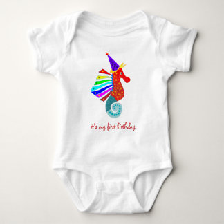 Seepferd: Mein erster Geburtstag Baby Strampler