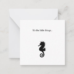 Seepferd Mini Vielen Dank Note Card Mitteilungskarte
