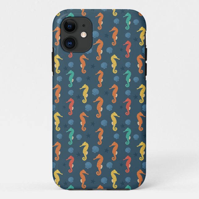 Seepferd Muster Case-Mate iPhone Hülle (Rückseite)