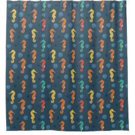 Seepferd Muster Duschvorhang