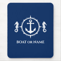 Seepferd Nautical Anchor Ihr Boot oder Name Marine