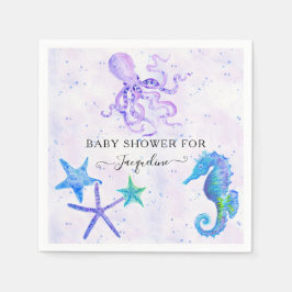 Seepferd Octopus Baby Serviette